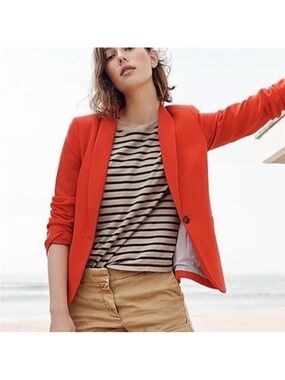 J.Crew Red Parke Schoolboy Blazer | Classic Tailored Jacket